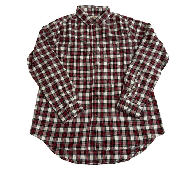 Marine Layer Kendall womens shirt red plaid button down sz medium Collared - Picture 3 of 12